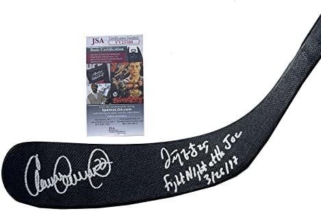 Darren McCarty & Claude Lemieux potpisali su i upisali Fight Night Stick JSA CoA - Autografirani NHL štapići