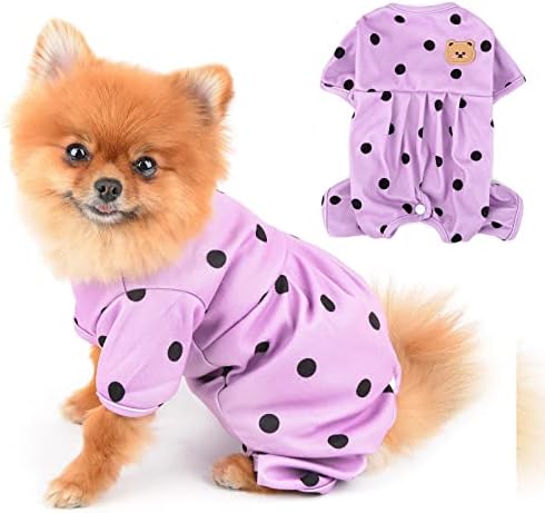 Prekrasan kombinezon za male pse s točkicama Proljeće-Ljeto Slatka pidžama za cijelo tijelo mekana udobna odjeća za štenad