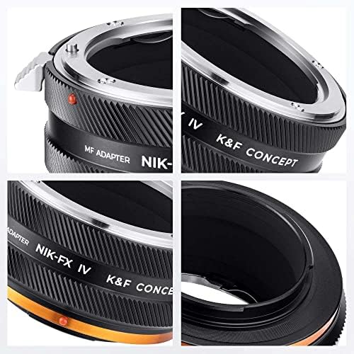 K & F Concept IV Pro Nik-FX Adapter za upravljanje otvorom otvora otvora, kompatibilan s objektivom nikon f serije do Fujifilm