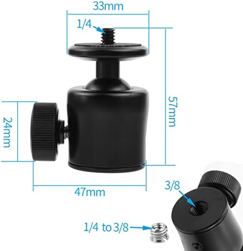Feichao Mini Ball Head 1/4 '' Hladna cipela Adapter Adapter rotacija rotacija za prijenos za SLR kameru stativ Gimbal Holder