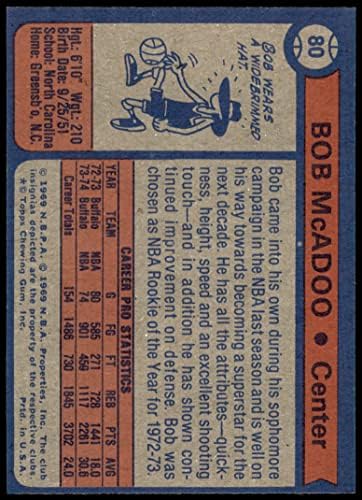 1974. Topps 80 Bob McAdoo Buffalo Braves-BSKB NM BRAVES-BSKB UNC