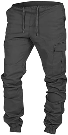 Saxigol 2023 velike i visoke muške teretne hlače casual redovite fit multi džepne kombinezone modno crtanje sportske hlače