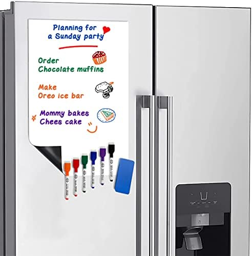 Magnetski hladnjak list bijele ploče za kuhinjski hladnjak - Organizator i planer suhe brisanja Magnetska bijela ploča 11