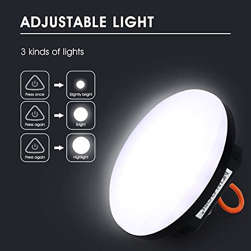 LED lampica za kampiranje, USB punjiva prijenosna vodootporna svjetla šatora, prekid struje, višenamjenski osvjetljenje svjetiljke