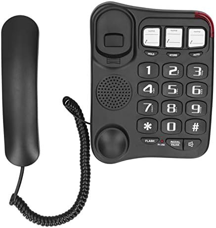 Fiksna telefona, veliki prozirni rad s gumbom/zidni jedan linijski telefon s opozivom pohrane/hands - slobodno/bljeskalice,