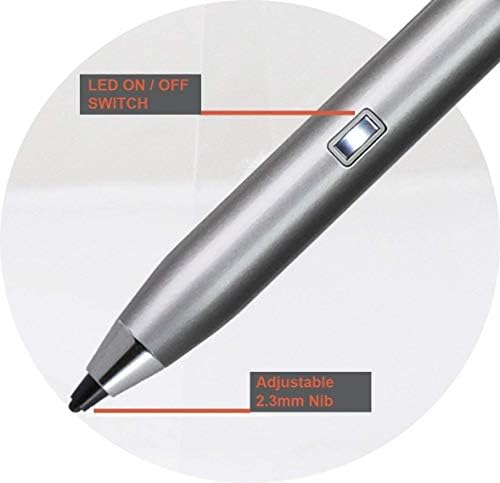 Navitech Silver Mini Fine Point Digital Active Stylus olovka kompatibilna s Acer Iconia One 10 inča