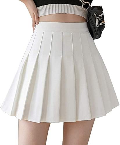 Djevojke žene visoki struk s običnim oblogom suknje Skijater Tenis School Uniforme A-Line Mini suknja kratke hlače