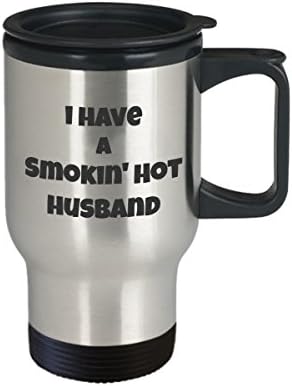 Trophy suprug putnička šalica - supruga kaže da imam šalicu za kavu za pušenje vrućeg muža
