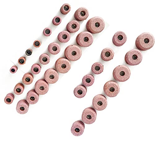 Set ružičastih brusnih ploča sa sjedištem ventila od 36 komada, 11/16 navoja s navojem od 80 inča