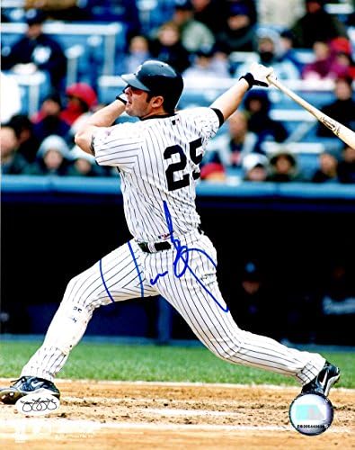 Jason Giambi Autographid New York Yankees 8x10 Fotografija, w/dokaz, slika Jason -ovog potpisivanja za nas, JSA Autentificirana,