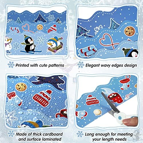 Zimski bilten ploča obrub zimskog vala uklonjiva ploča ploča granica božićno drvce snježnicu snježne pahuljice granice naljepnice