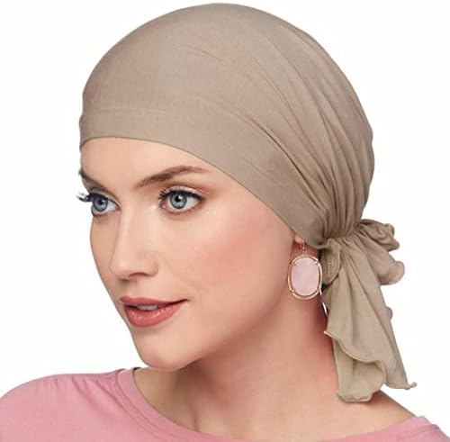 Gortin Chemo Headwear Crni turban glavne marame Rak Rak na glavu za gubitak kose unaprijed vezana za spavanje Beanie glave