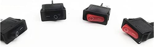 Berrysun Rocker Switch 5pcs KCD1-110 10x22mm Black Super Thin Rocker Switch NO/OFF 2 PIN SMRTNI SURUMENTI