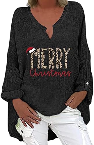 ženske casual majice s božićnim printom, božićna ulična odjeća, modne tunike, mekane bluze, zimska gornja odjeća, ležerna