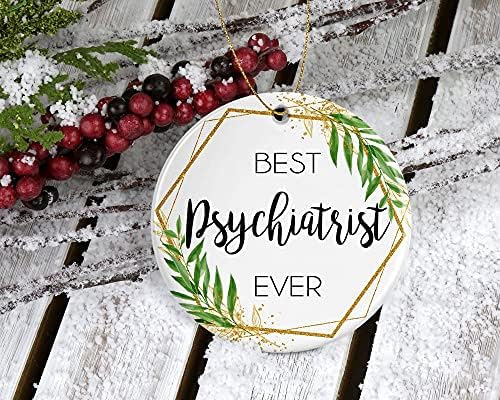 WolfedeSignPdd Psihijatar Božićni ukras - božićni ukras Poklon za psihijatra - najboljeg psihijatra na svijetu - najbolji