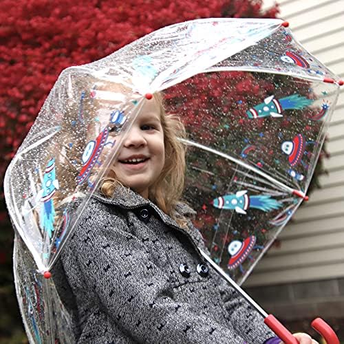 dječji Prozirni kišobran s mjehurićima s udobnom ručkom za hvatanje, avanturistički - prostor