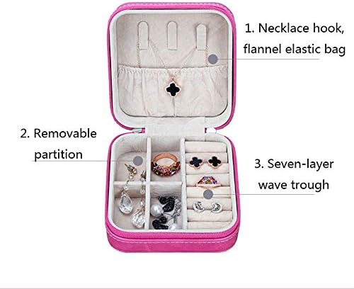 MJCSNH Box za skladištenje nakita Sat Nakit Box Europska prijenosna naušnica u naušnicama za slanje djevojke šminke kožna