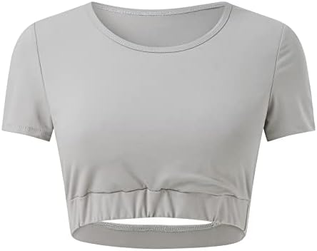 Ženska majica bez leđa, majice s kratkim rukavima S naramenicama s uklonjivom podstavom, sportski grudnjak bez leđa, majice