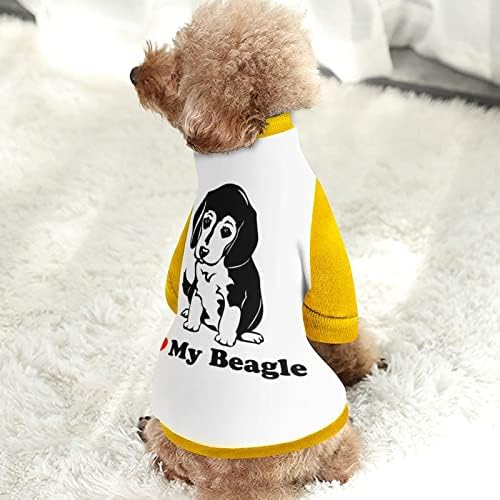 Smiješanstar volim svoju trenirku za kućne ljubimce s beagle -om s puloverom runa za pse mačke s dizajnom