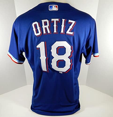 2020. Texas Rangers Luis Ortiz 18 Igra izdana proljetnog treninga Blue Jersey 479 - Igra korištena MLB dresova