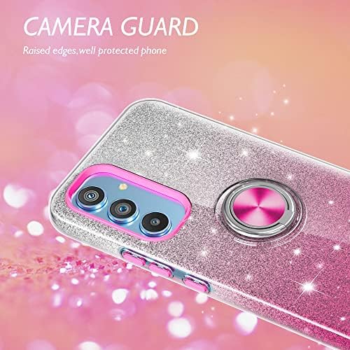 KSWOUS za Galaxy A54 5G futrola sa zaštitnikom zaslona [2 pakiranje], blistavo blistavi ružičasti zaštitni poklopac s Kickstand