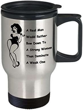 Pinup djevojka kava Putovanje šalica Najbolje smiješna jedinstvena čaša čaja za čaj Savršena ideja za žene, pravi muškarac