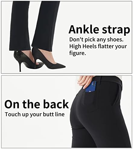 Zeroničke ženske haljine hlače petlje za trake Rastely Works Business Business Casual Straight Nog joga bootcut hlače s džepovima