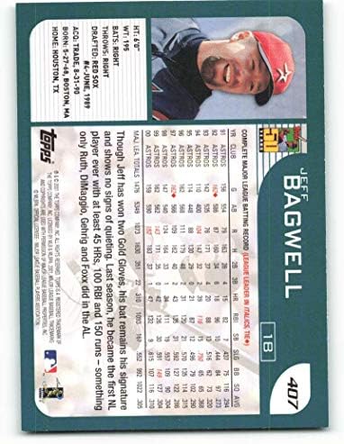 2001. Topps 407 Jeff Bagwell NM-MT Houston Astros Baseball Houston Astros