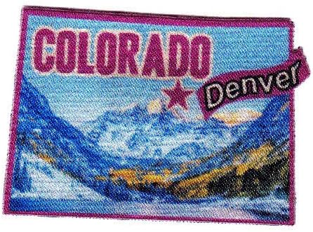 Denver Colorado State oblik Capitol City Iron na tiskanom flasteru