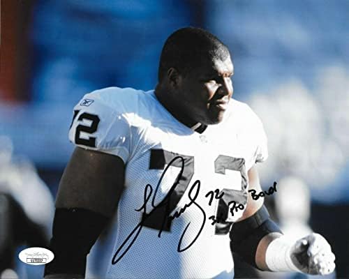 Lincoln Kennedy potpisao je Oakland Raiders 8x10 Fotografirano autografid 3 JSA - Autografirane NFL fotografije