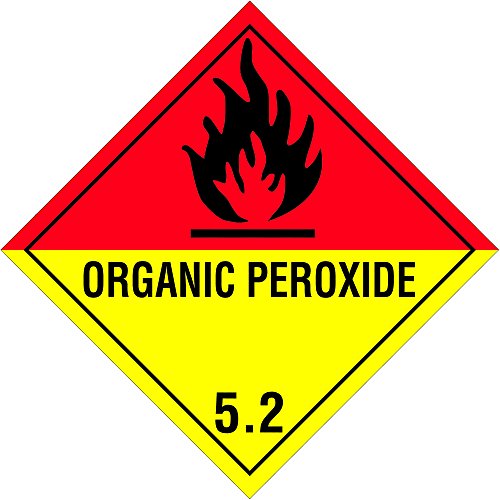 Partneri Brand PDL5170 Logičke naljepnice vrpce, organski peroksid - 5,2 , 4 x 4 , crveno/crno/žuto