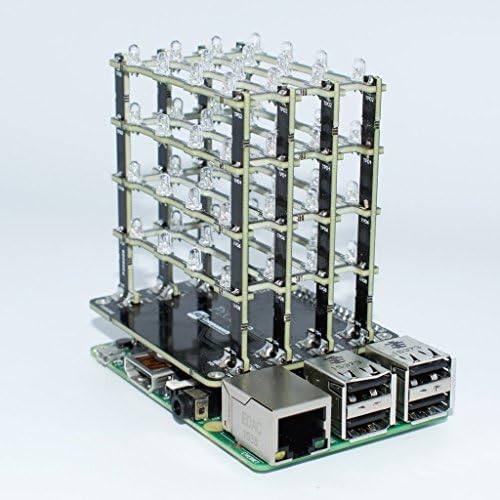 SB komponente picube 4x4x4 LED kocka za Raspberry Pi 3,2, nula i A+ sastavljena