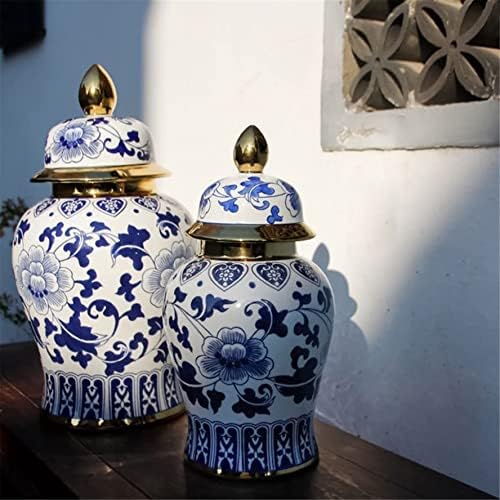Namazi keramičke staklenke, staklenka za čaj, staklenke za odlaganje u kineskom stilu, plavo -bijeli porculanski hram keramički
