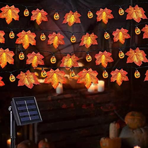 Jackruler Dan zahvalnosti Halloween kutija za baterije LED javorov list svjetlosni niz zatvoreni i vanjski ukrasni lagani