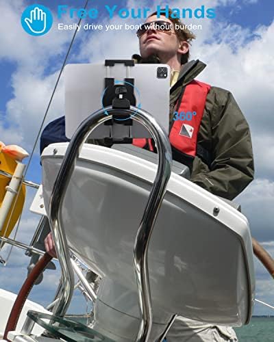 Držač nosača broda Phichy tableta za 4.7 -12.9 Telefon i iPad - Mornarički željeznički tablet, držač tableta za čamac s rotacijom
