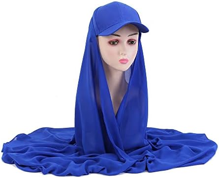 KJGKV BASEBALL HAP CAP hidžab šala jednostavna tkanina turban ljetni prozračni muslimanski maramica hidžab kapica za žene