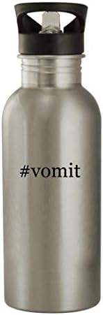 Knick Knack Pokloni Vomit - 20oz hashtag od nehrđajućeg čelika Vanjska boca s vodom, srebro