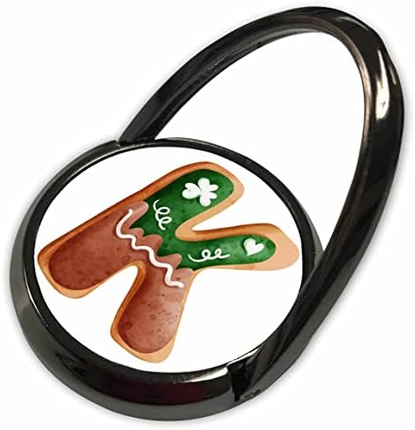 3Drose Slatka St Patricks Day Slika monograma kolačića inicijal K - Telefonski prstenovi