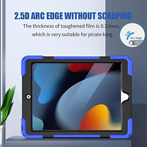 Zenrich iPad 10,2 inčni robusni futrola Roshered i 2 pakiranje protiv plavog svjetla, kalje od staklenog zaslona Ptotector