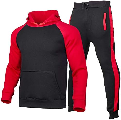 Znojno odijelo za muške 2 komadne tracksuit set jogging staze odgovara aktivnoj odjeći dugih rukava pulover kapuljača casual