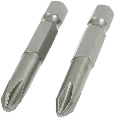 Aexit 6,3 mm rupa za bušenje ručno upravljani alati dia srebrni ton magnetski tip Phillips Bitovi odvijač 2 PCS Model: 19AS540QO108