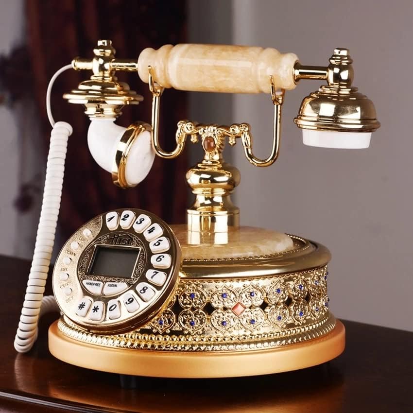 N/A antikni fiksni telefon Telefon s Rhinestones, DTMF/FSK ID pozivatelja, 16 melodija zvona, podesiva LCD svjetlina