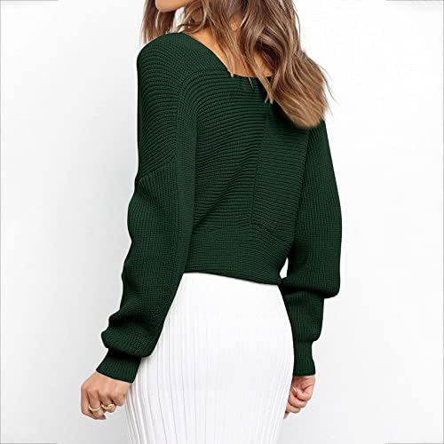 Pimelu V-izrez džemper dugi rukavi Pleteni pulover puni rukavi s punim rukavima nadmašuju džemper bluza labav džemper s V-izrezom