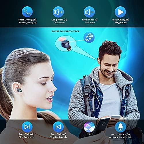 Volt Plus Tech Wireless v5.1 Pro Pro uši kompatibilan sa Samsung Galaxy M13 IPX3 Bluetooth Touch vodootporan/znoj otporan/buka