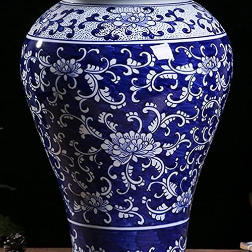 Kineska plava i bijela staklenka za đumbir, ručno oslikana hramska staklenka, keramičke vaze kineske za dnevnu sobu ukrasi