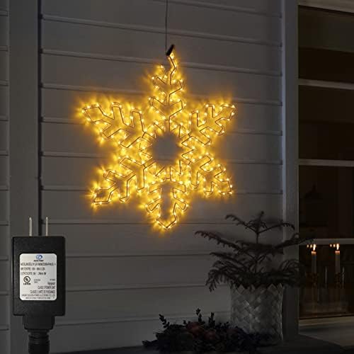 27 Božićni ukrasi snježna pahulja viseća svjetla na otvorenom božićne pahuljice lampice utikač u prozoru snježne pahuljice