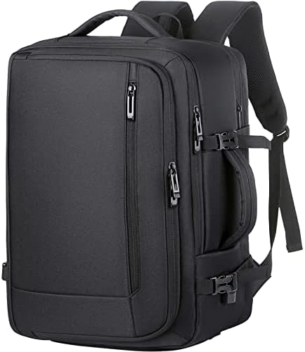 NocNoc Putni ruksak za žene Odobreno je zrakoplovstvo, 40L Extra veliki nošenje ruksaka, proširivi ruksak za prtljagu za