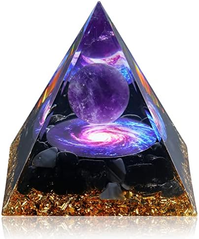 Orgona piramida za pozitivnu energiju, orgonit ametist i obsidijan zacjeljivanje kristalnih piramida za smanjenje stresne