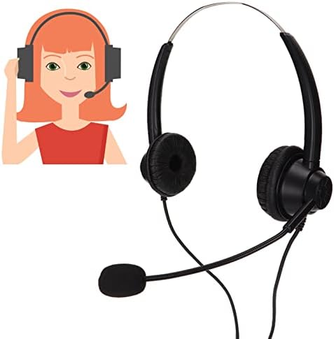 Ashata telefonske slušalice, poništavanje buke binauralne slušalice H360D -RJ Binaural Telefon Slušanje slušalica Ukidanje