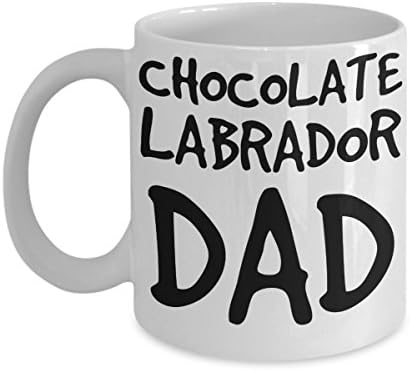 Čokoladni labrador tata šalica - bijela šalica kave od 11oz keramičkog čaja - savršeno za putovanja i poklone